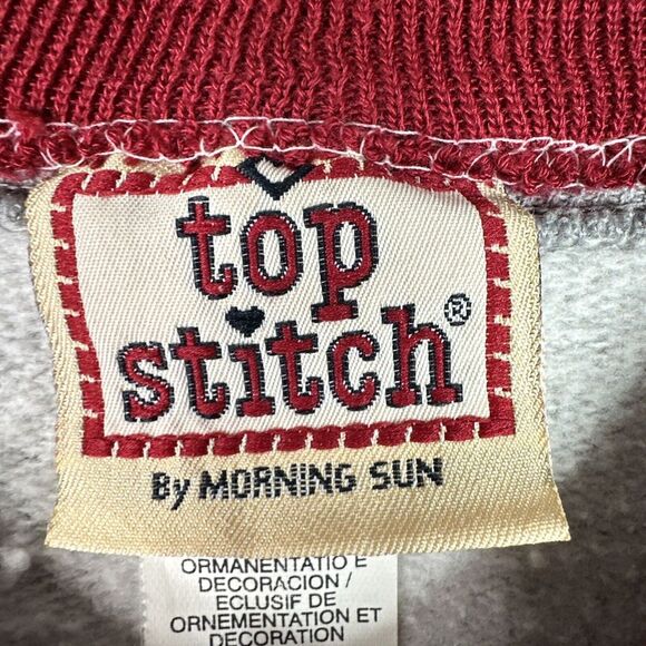 VTG Top Stitch by Morning Sun Sweatshirt Womens Large Grandmacore Cozy Christmas - Picture 5 of 13